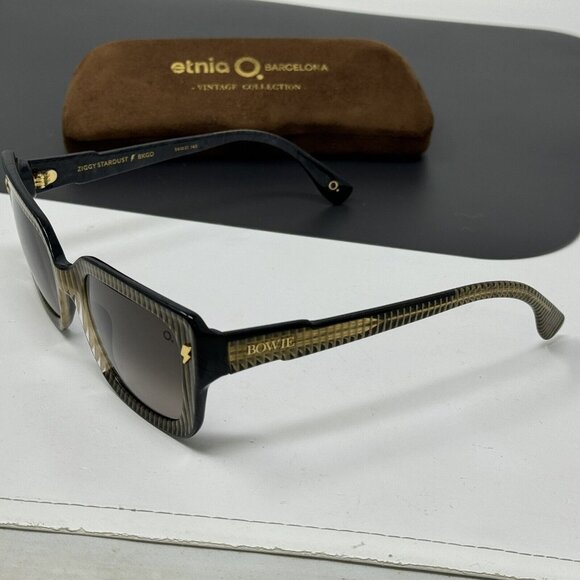 DAVID BOWIE ETNIA BARCELONA Sunglasses ZIGGY STARDUST BLACK GOLD Scratched Lense main image 14